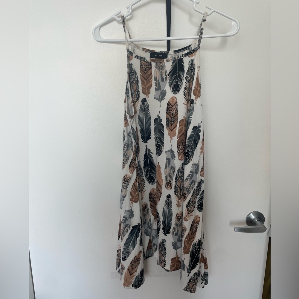 Feather tank dress